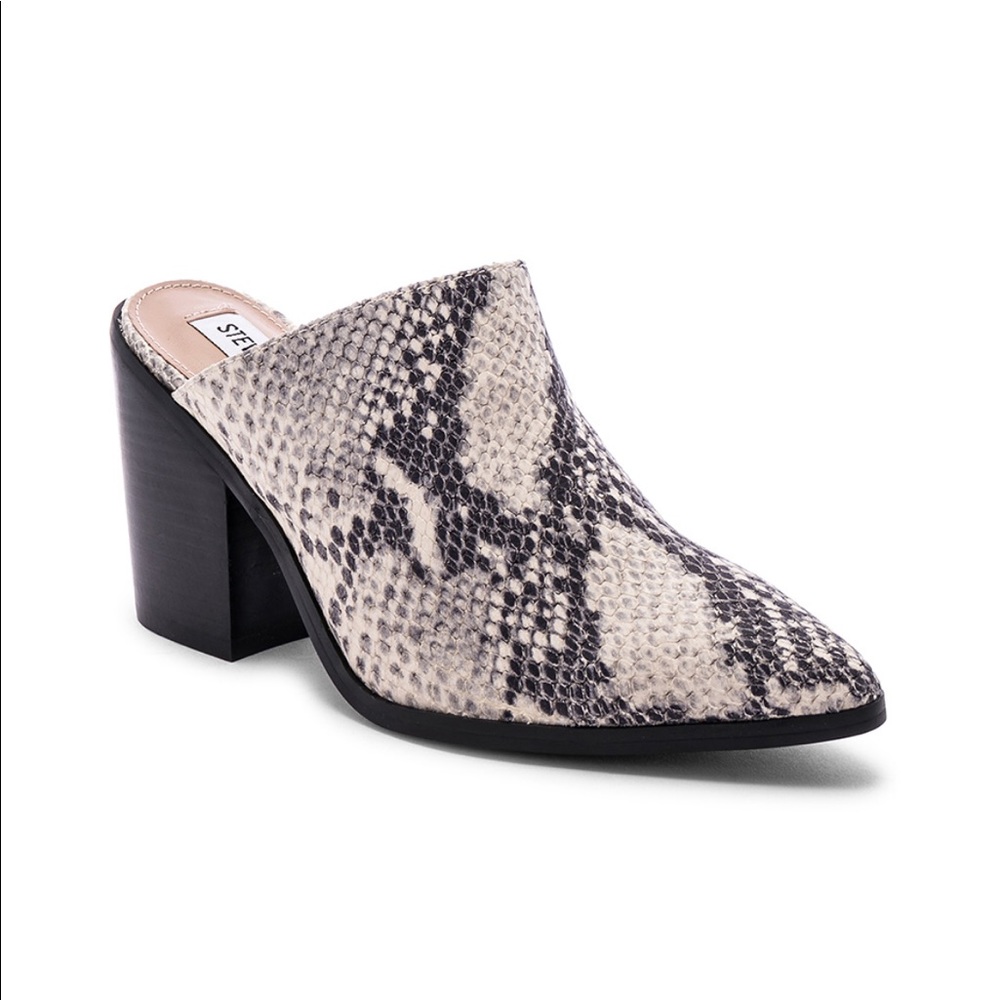 Steve Madden Savina Snakeskin Mules
